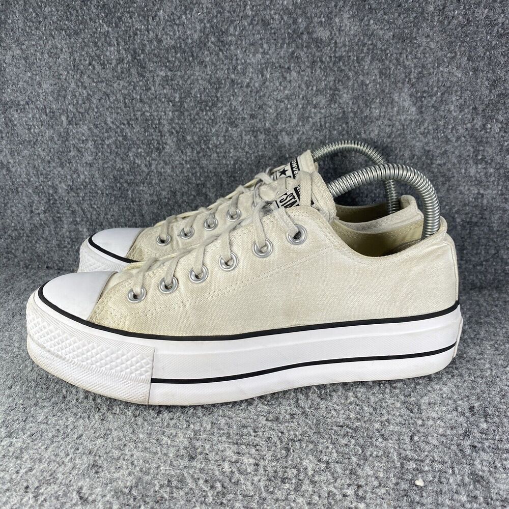 Converse Chuck Taylor All Star Platform Womens 8 Shoes White Thrashed Sneakers - Picture 4 of 11